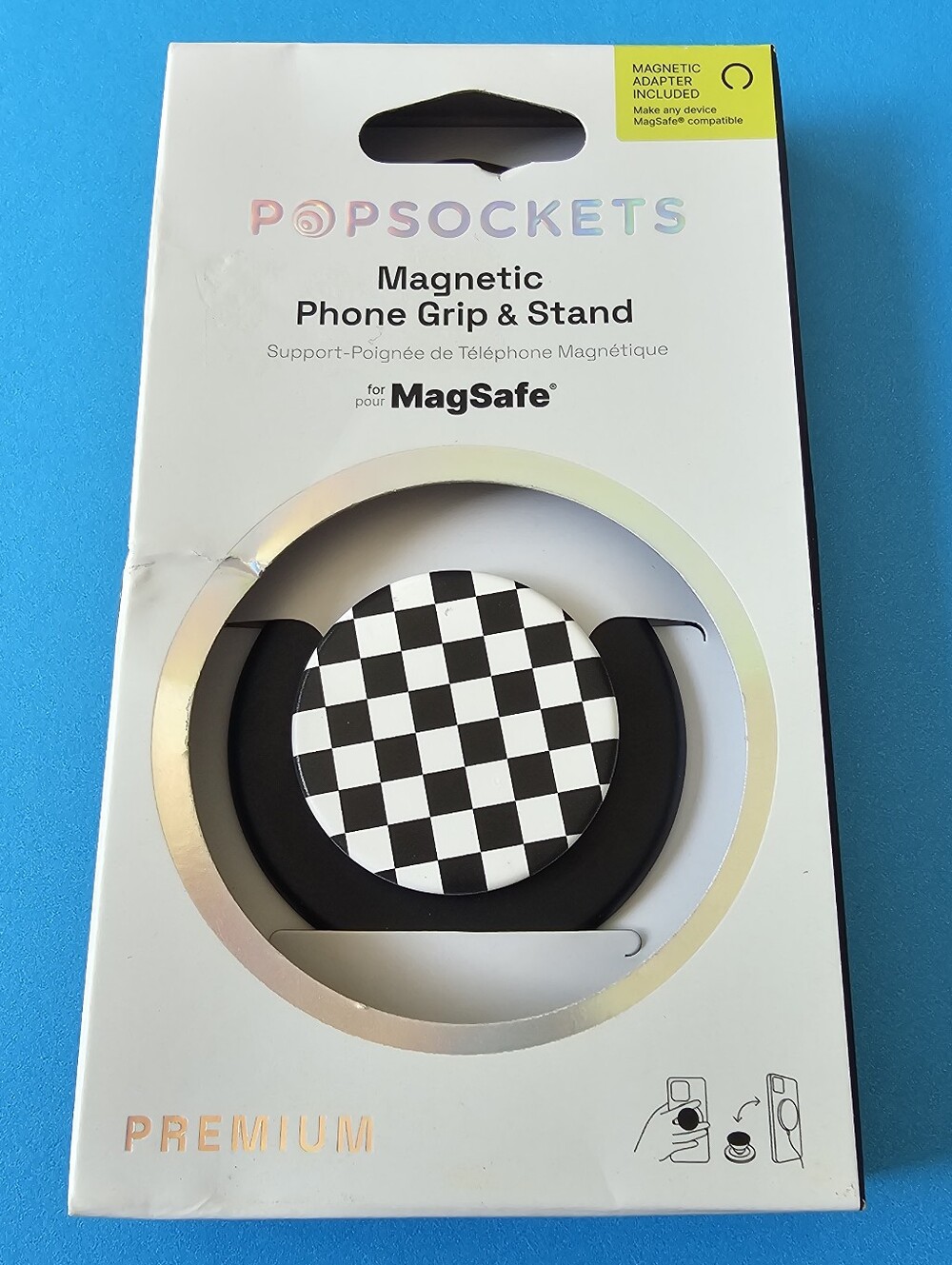 Popsocket - Checker Black MagSafe PopGrip